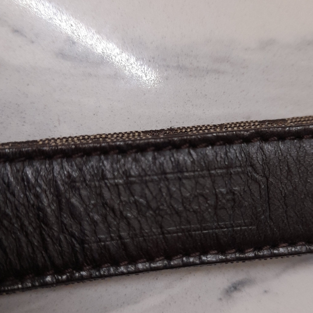 Coach Skinny Leather Canvas Signature C Belt - Picture 4 of 16
